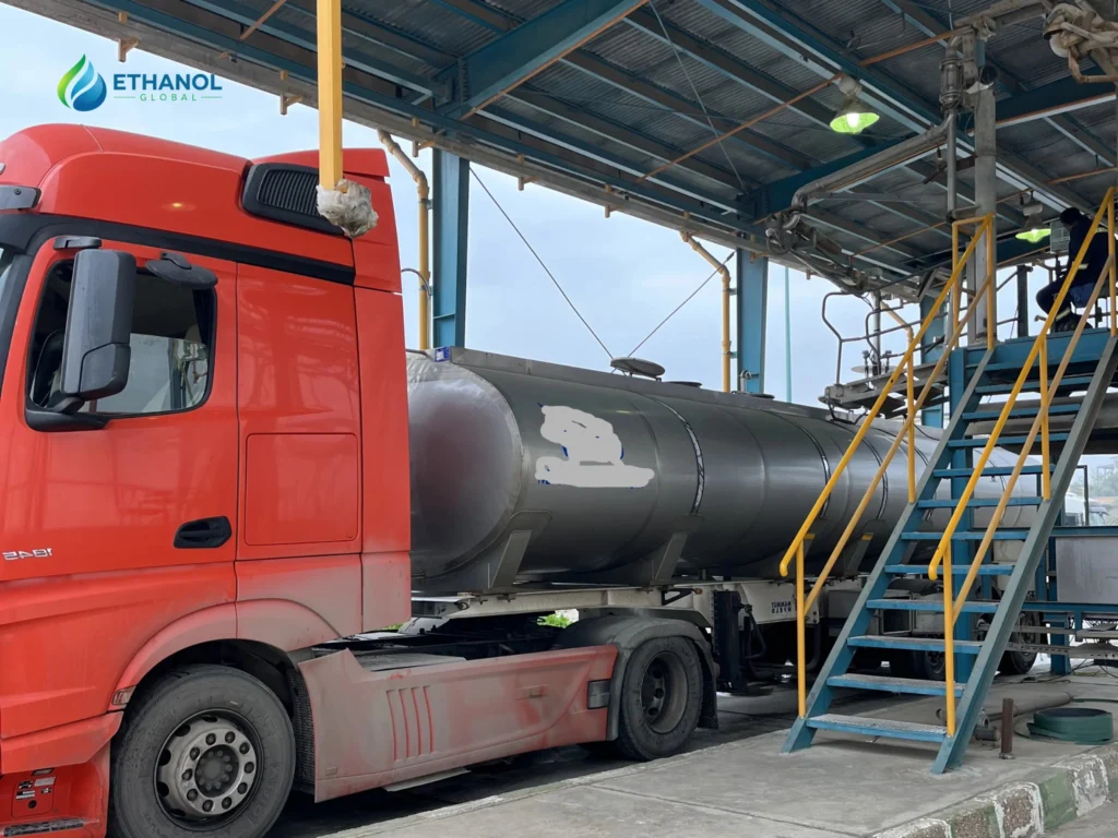 ethanol steel tanker loading - ethanol global