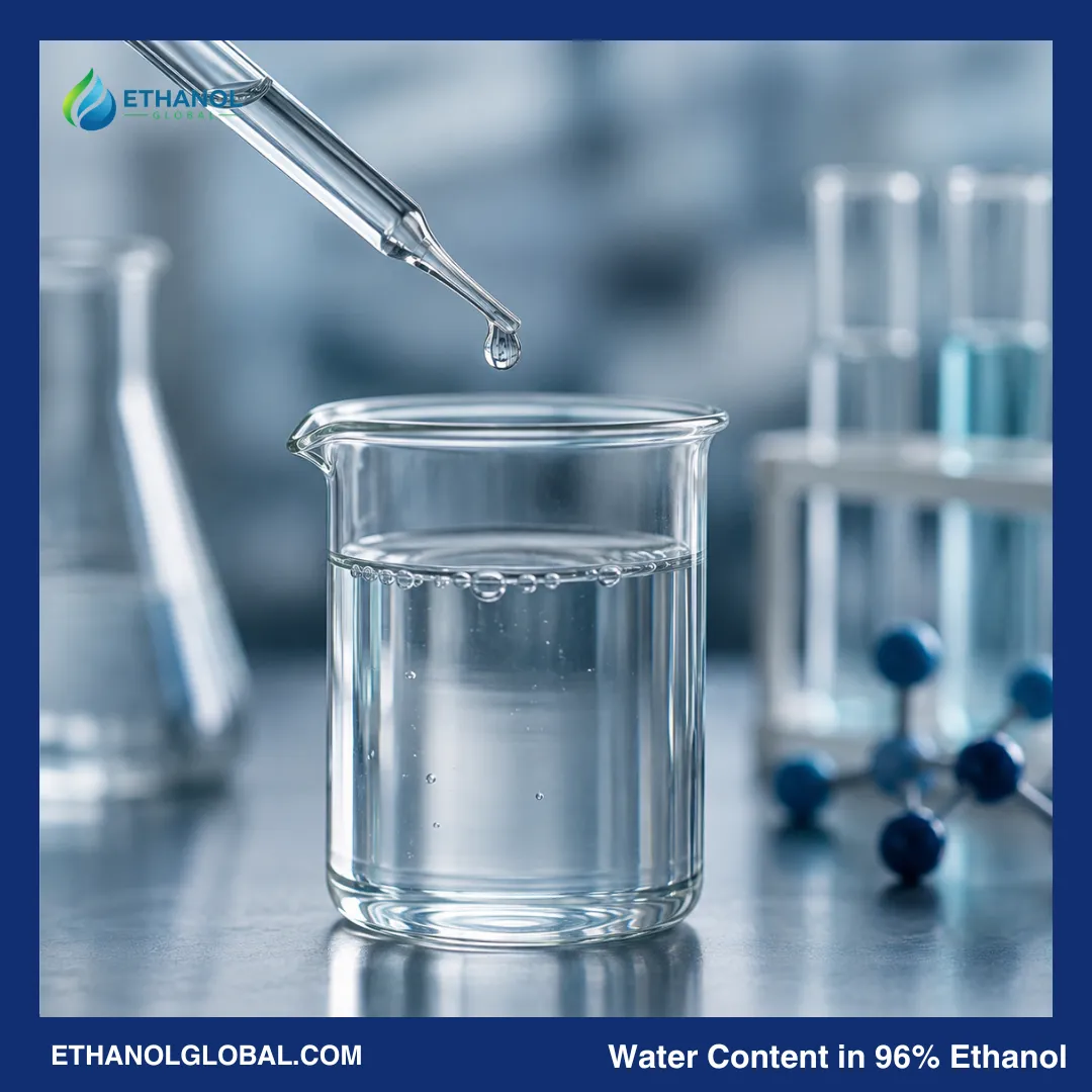 Water Content in 96% Ethanol